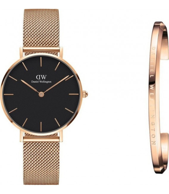 Daniel Wellington Classic Petite Melrose (Black) 32mm + Classic Cuff S
