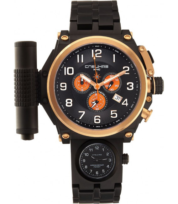 Часы наручные "Спецназ" кварцевый хронограф "СПАСАТЕЛЬ" 